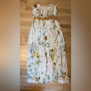 H&M Wildflower crop top & skirt set